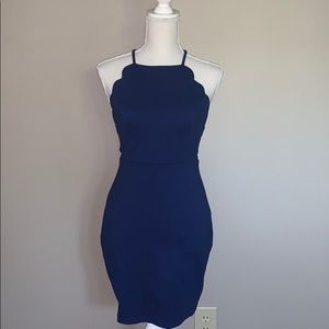 Blue bodycon dress